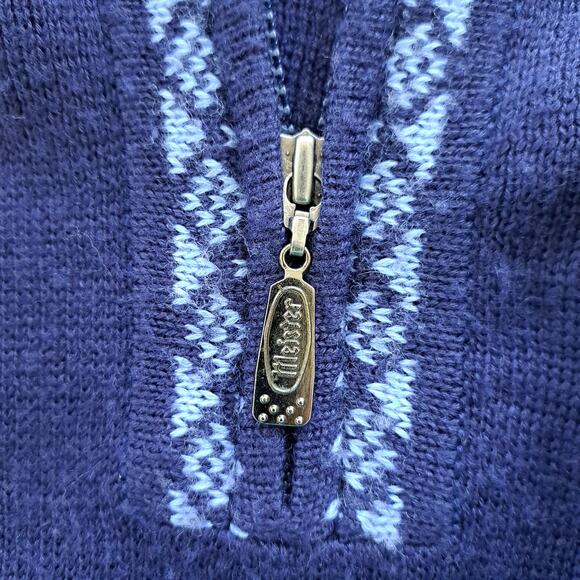 Meister 1/4 Zip Wool Blend Sweater Size Medium Nordic Snowflake - Picture 7 of 9
